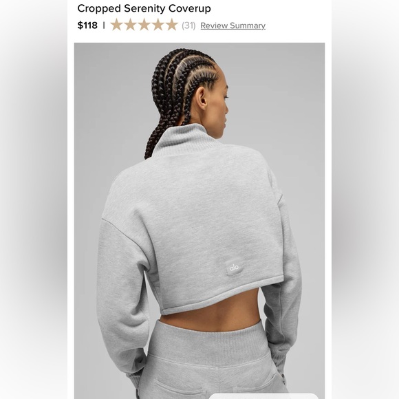 ALO Yoga Cropped Serenity Coverup - Picture 1 of 10